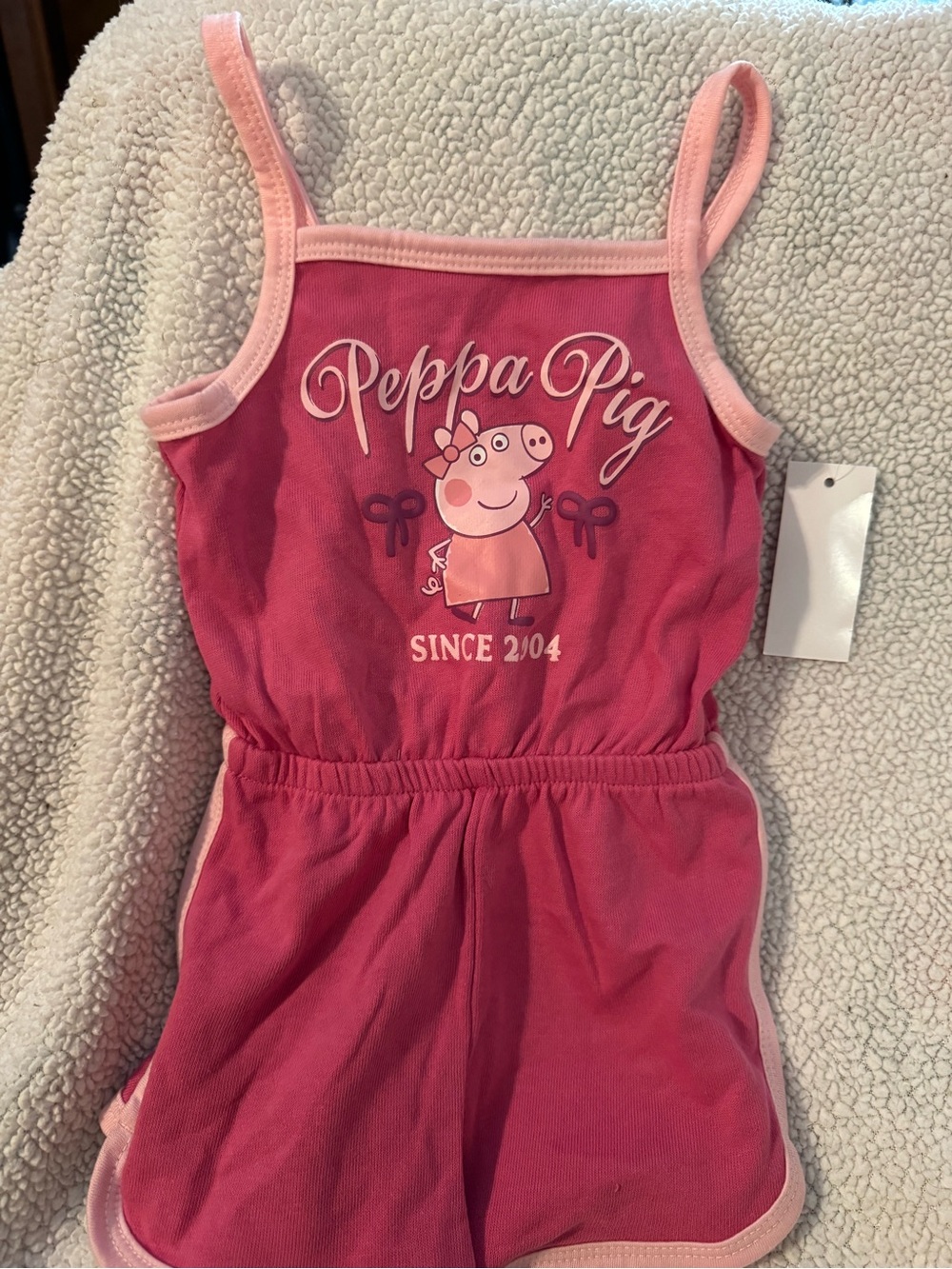 Peppa Pig Pink Girls Romper NWT Size 2T B2
